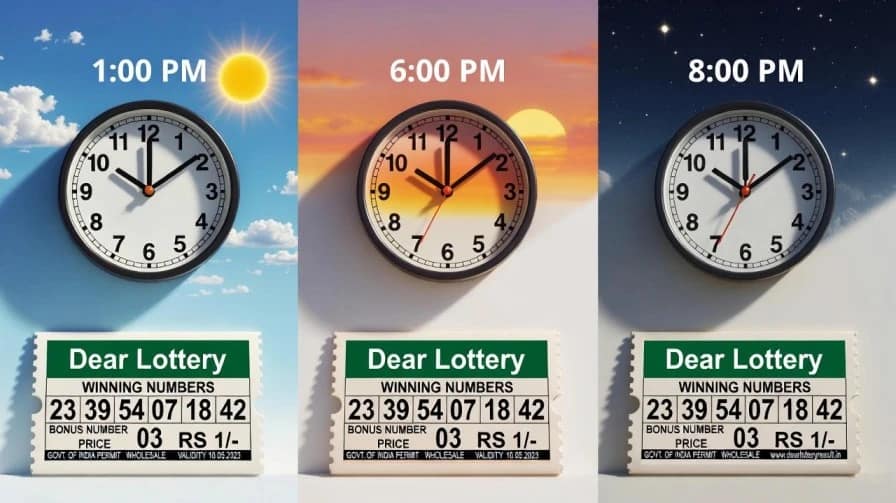 Dear lottery 1pm 6pm 8pm difference